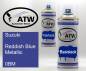 Preview: Suzuki, Reddish Blue Metallic, 0BM: 400ml Sprühdose + 400ml Klarlack - Set, von ATW Autoteile West.